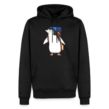 Nette Abenteuer Wandern Pinguine Wildlife - Männer Premium Bio Hoodie - Schwarz - Vorne - Nico (187cm)