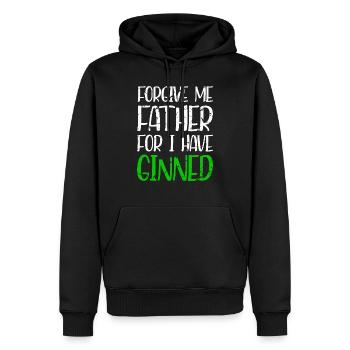 Forgive Me Father For I Have Ginned - Männer Premium Bio Hoodie - Schwarz - Vorne - Nico (187cm)