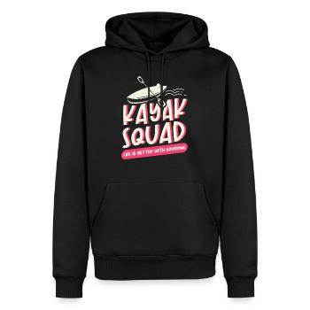 Kayak Squad Canoë-kayak Sports nautiques - Sweat à capuche Premium bio Homme - noir - Devant - Nico (187cm)