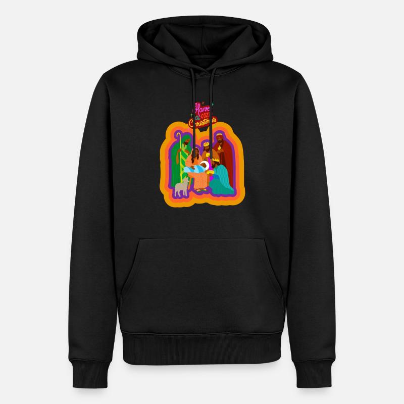 Weihnachtskrippe - Männer Premium Bio Hoodie - Schwarz