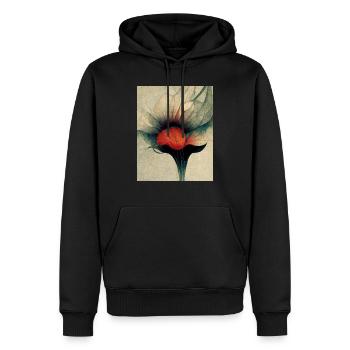 Flower bauhaus Style Vintage - Men’s Premium Organic Hoodie - black - Front - Nico (187cm)