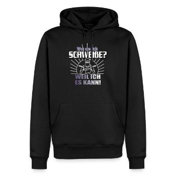 Pourquoi est-ce que je soude? Parce que je peux! Soudeurs - Sweat à capuche Premium bio Homme - noir - Devant - Nico (187cm)