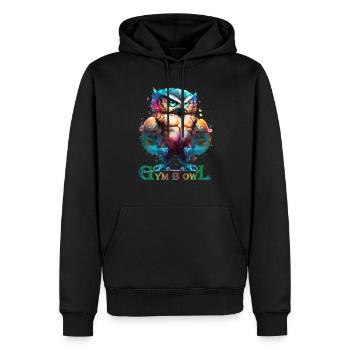 Gym B Owl - Gymbowl - Kraftsport Eule - No Pain... - Männer Premium Bio Hoodie - Schwarz - Vorne - Nico (187cm)