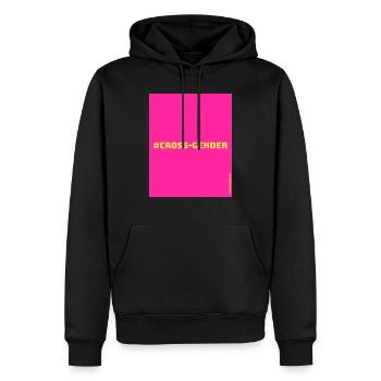 Cross-Gender - Männer Premium Bio Hoodie - Schwarz - Vorne - Nico (187cm)