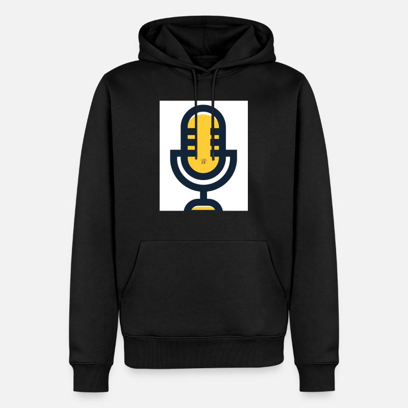 Mikrofon - Männer Premium Bio Hoodie - Schwarz