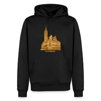 Hôtel de ville d’Altenburg Résidence Skatstadt Saxe - Sweat à capuche Premium bio Homme - noir - Devant - Nico (187cm)