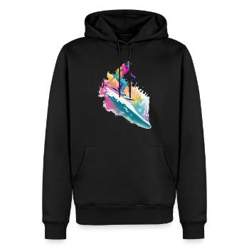 Gabby Skifahren - Männer Premium Bio Hoodie - Schwarz - Vorne - Nico (187cm)