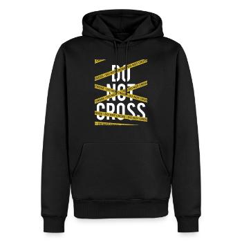 Ne pas traverser un - Sweat à capuche Premium bio Homme - noir - Devant - Nico (187cm)