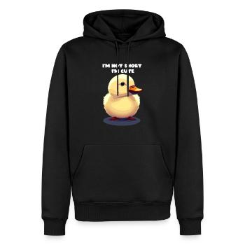 Caneton Mignon Mignon Mignon - Sweat à capuche Premium bio Homme - noir - Devant - Nico (187cm)
