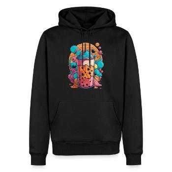Cocktail d’été - Sweat à capuche Premium bio Homme - noir - Devant - Nico (187cm)