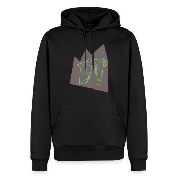 ötzi test - Männer Premium Bio Hoodie - Schwarz - Vorne - Nico (187cm)