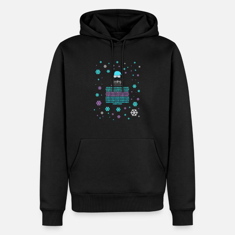 Weihnachtsmann-Programmierer - Männer Premium Bio Hoodie - Schwarz