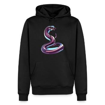 Chrom Schlange - Männer Premium Bio Hoodie - Schwarz - Vorne - Nico (187cm)