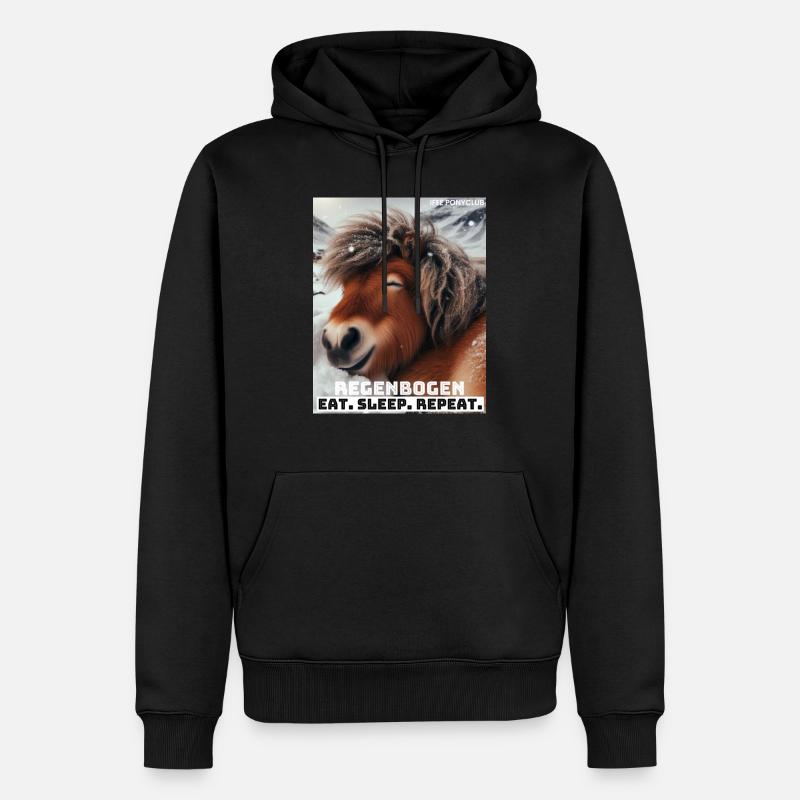 Regenbogen Mottoshirt - Männer Premium Bio Hoodie - Schwarz