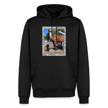 Sunny Princess - Männer Premium Bio Hoodie - Schwarz - Vorne - Nico (187cm)