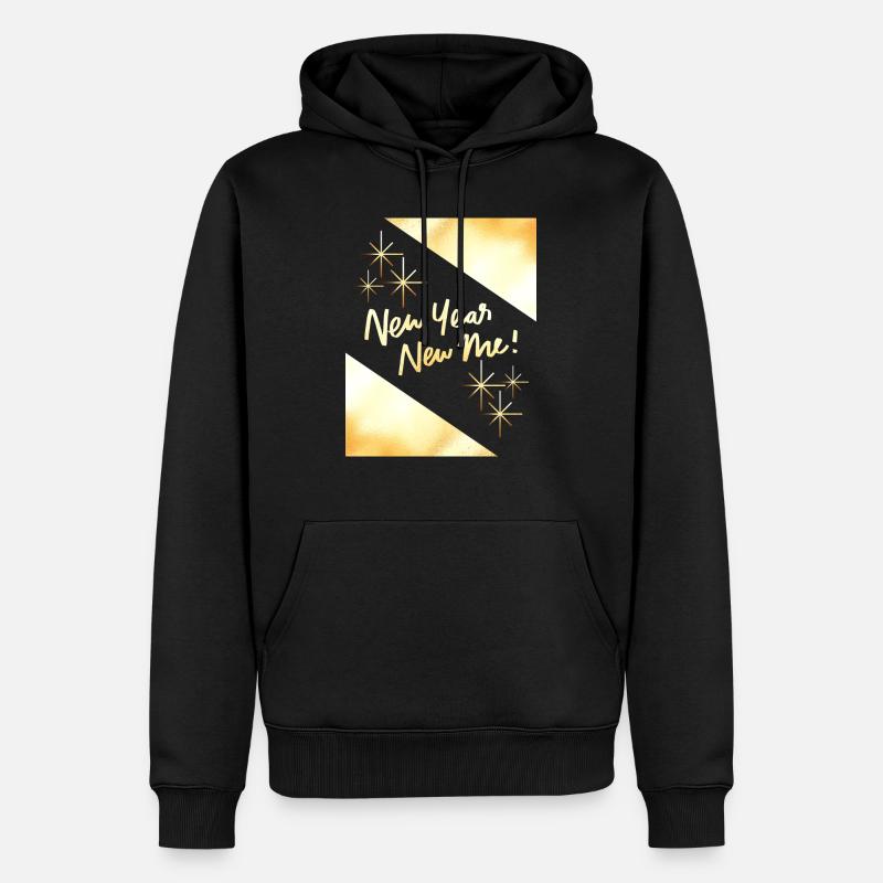 Nouvelle année, nouveau moi ! - Sweat à capuche Premium bio Homme - noir