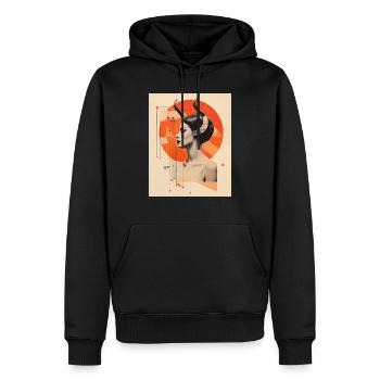 Collage de Capricorne - Sweat à capuche Premium bio Homme - noir - Devant - Nico (187cm)