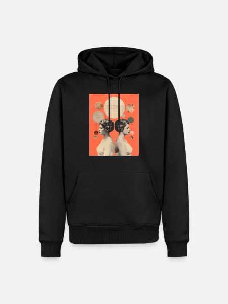 Gémeaux - Sweat à capuche Premium bio Homme - noir