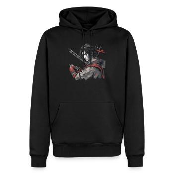 Samurai Spirit: Ancient Art of the Sword - Men’s Premium Organic Hoodie - black - Front - Nico (187cm)