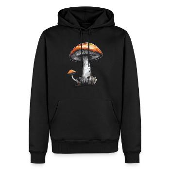 Pilz Steinpilz Champignon Natur Herbst Pfifferling - Männer Premium Bio Hoodie - Schwarz - Vorne - Nico (187cm)