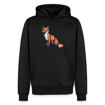 Naturverbundener Fuchs - Männer Premium Bio Hoodie - Schwarz - Vorne - Nico (187cm)