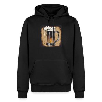 Bier Geschenk Krug party feiern Fest glas Beer - Männer Premium Bio Hoodie - Schwarz - Vorne - Nico (187cm)