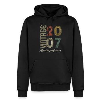 Geburtstagsgeschenk 17 Jahre alt - 2007 - Männer Premium Bio Hoodie - Schwarz - Vorne - Nico (187cm)