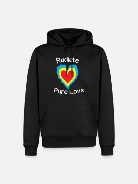 Radiate pure love - Men’s Premium Organic Hoodie - black