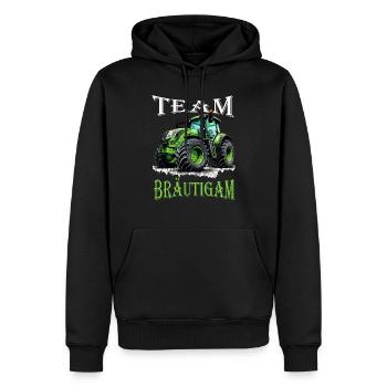 Tracteur Team Groom pour les agriculteurs et les agriculteurs - Sweat à capuche Premium bio Homme - noir - Devant - Nico (187cm)