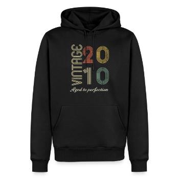 Cadeau d’anniversaire 14 ans - 2010 - Sweat à capuche Premium bio Homme - noir - Devant - Nico (187cm)