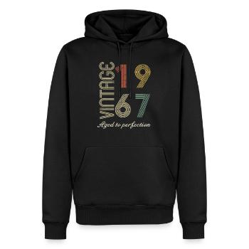 57 Birthday Gift - 1967 - Men’s Premium Organic Hoodie - black - Front - Nico (187cm)