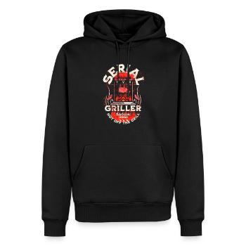 Serial Griller BBQ - Männer Premium Bio Hoodie - Schwarz - Vorne - Nico (187cm)