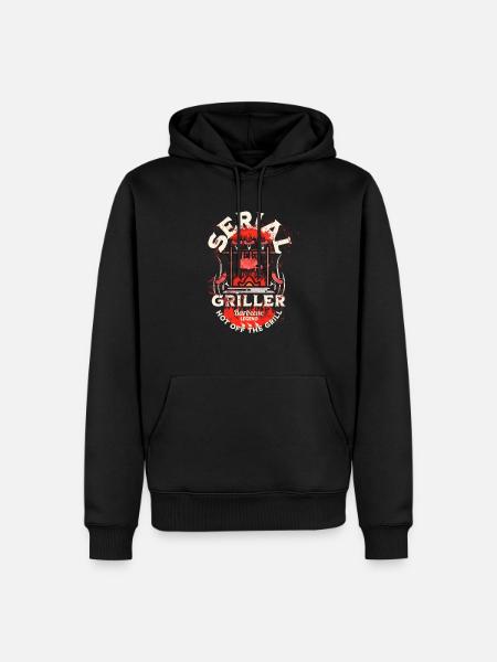 Serial Griller BBQ - Men’s Premium Organic Hoodie - black