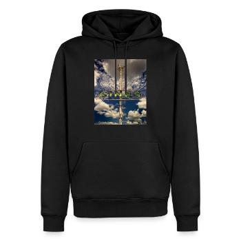 cinéma - Sweat à capuche Premium bio Homme - noir - Devant - Nico (187cm)