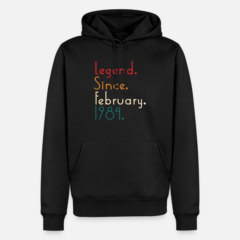 Legend Since February 1984 - Sweat à capuche Premium bio Homme - noir