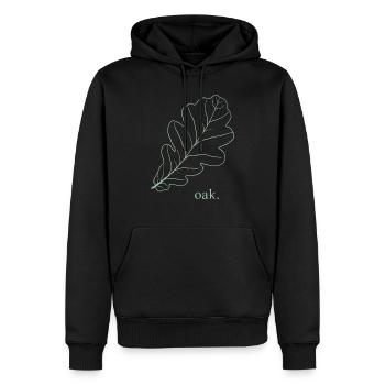 oak. - Männer Premium Bio Hoodie - Schwarz - Vorne - Nico (187cm)