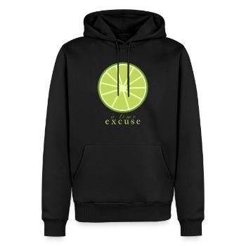 Une excuse pour Lime - Sweat à capuche Premium bio Homme - noir - Devant - Nico (187cm)
