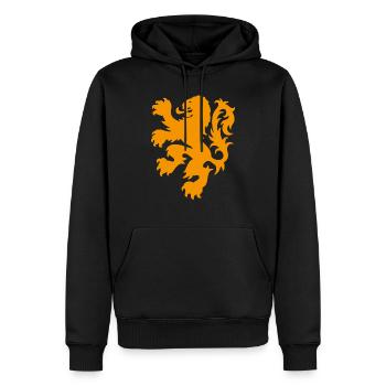Armoiries des Pays-Bas : Pride & Style - Sweat à capuche Premium bio Homme - noir - Devant - Nico (187cm)