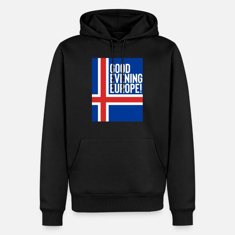 Islande Eurovision - Sweat à capuche Premium bio Homme - noir