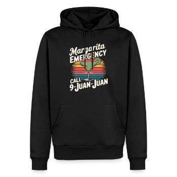 Spaßiger Cocktail-Spruch - Männer Premium Bio Hoodie - Schwarz - Vorne - Nico (187cm)
