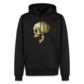 Schädel - Männer Premium Bio Hoodie - Schwarz - Vorne - Nico (187cm)