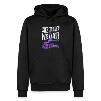 Keine Zeit zu zögern, Paintball spricht lauter - Männer Premium Bio Hoodie - Schwarz - Vorne - Nico (187cm)