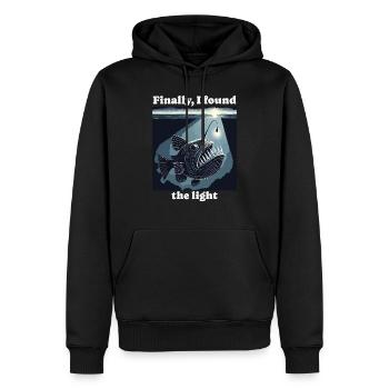 Anglerfish Found The Light Angler Fish - Sweat à capuche Premium bio Homme - noir - Devant - Nico (187cm)