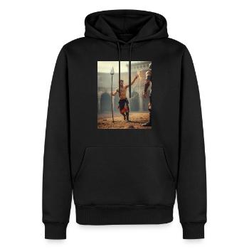 Retiarius tourne, les vents slaves chassent les filets à travers R - Sweat à capuche Premium bio Homme - noir - Devant - Nico (187cm)