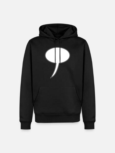 Speech Bubble Design Long - Men’s Premium Organic Hoodie - black