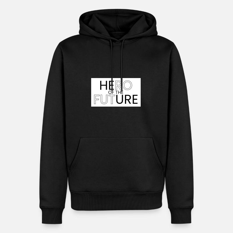 Held der Zukunft - Männer Premium Bio Hoodie - Schwarz