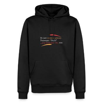 Er will nur spielen... - Männer Premium Bio Hoodie - Schwarz - Vorne - Nico (187cm)