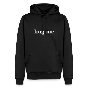 Hug me Geschenkidee umarmen Umarmung - Männer Premium Bio Hoodie - Schwarz - Vorne - Nico (187cm)