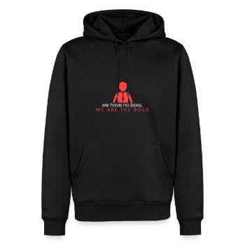 Nous sommes le patron - Sweat à capuche Premium bio Homme - noir - Devant - Nico (187cm)