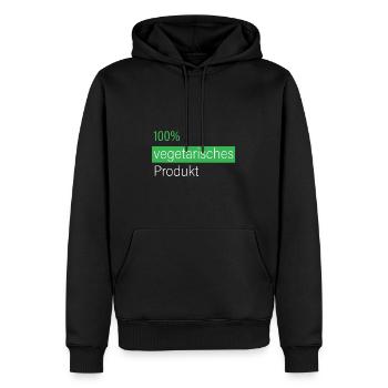 100% vegetarisches Produkt - Männer Premium Bio Hoodie - Schwarz - Vorne - Nico (187cm)
